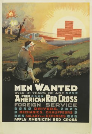 Artist Unknown Men Wanted for the American Red Cross 1918