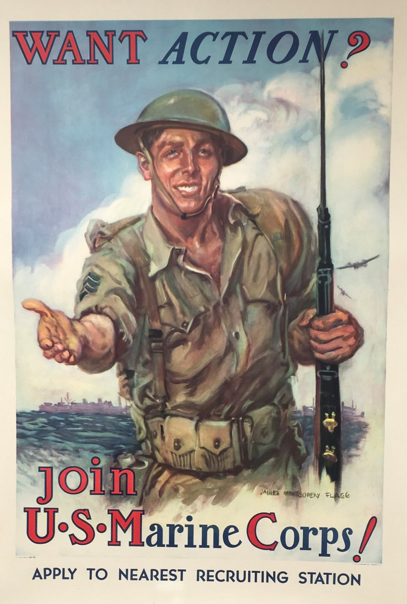 Flagg: Want Action? 1942. – Meehan Military Posters